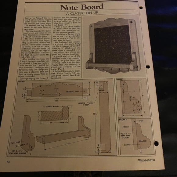 🎉5/$10🎉 Woodsmith magazine number 18 November 1981 bed side stand, note board - Picture 7 of 8